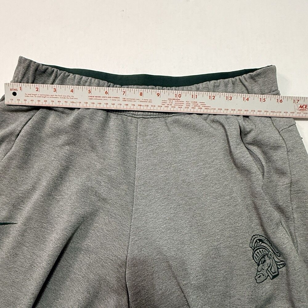 Nike Dri-Fit Jogger Sweatpants Men’s Large Grey MSU Spartans Side Leg Zippers - Picture 8 of 13